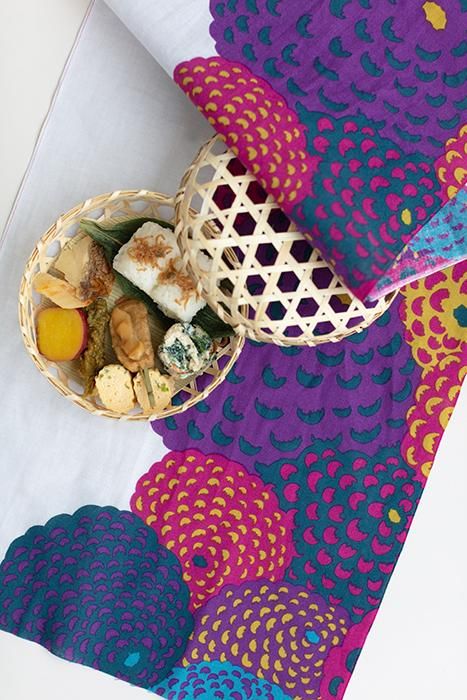 Isemomen Cotton Textile Handkerchief／Pompon Dahlia