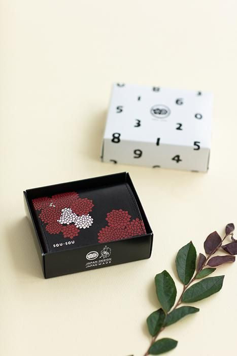 SOU・SOU×QUATRO GATS 手掌錢包/雲間菊​ ​