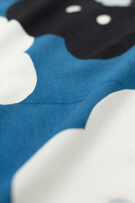 Textile(Chizimi cotton Sakao Orimono）／Smile Blue(Hana Dairo)＜50cm＞