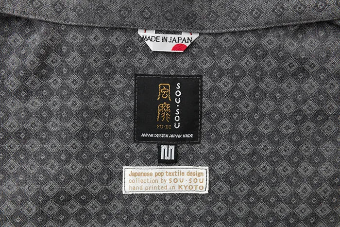 【net limited】Jacquard Fine Pattern Double Breasted Shirt / Binding Lead Color​ ​▲