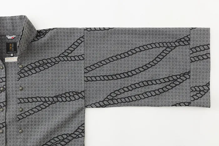 【net limited】Jacquard Fine Pattern Double Breasted Shirt / Binding Lead Color​ ​▲