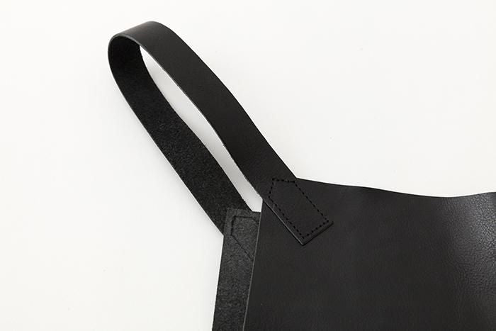 皮革 一切袋 手提包／黑色