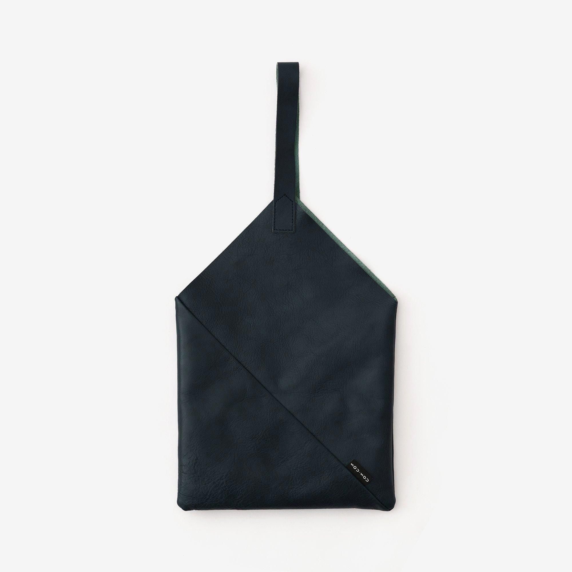 souko様ブラック一枚 革 一切袋（かわ いっさいぶくろ）／鉄紺（てつこん）