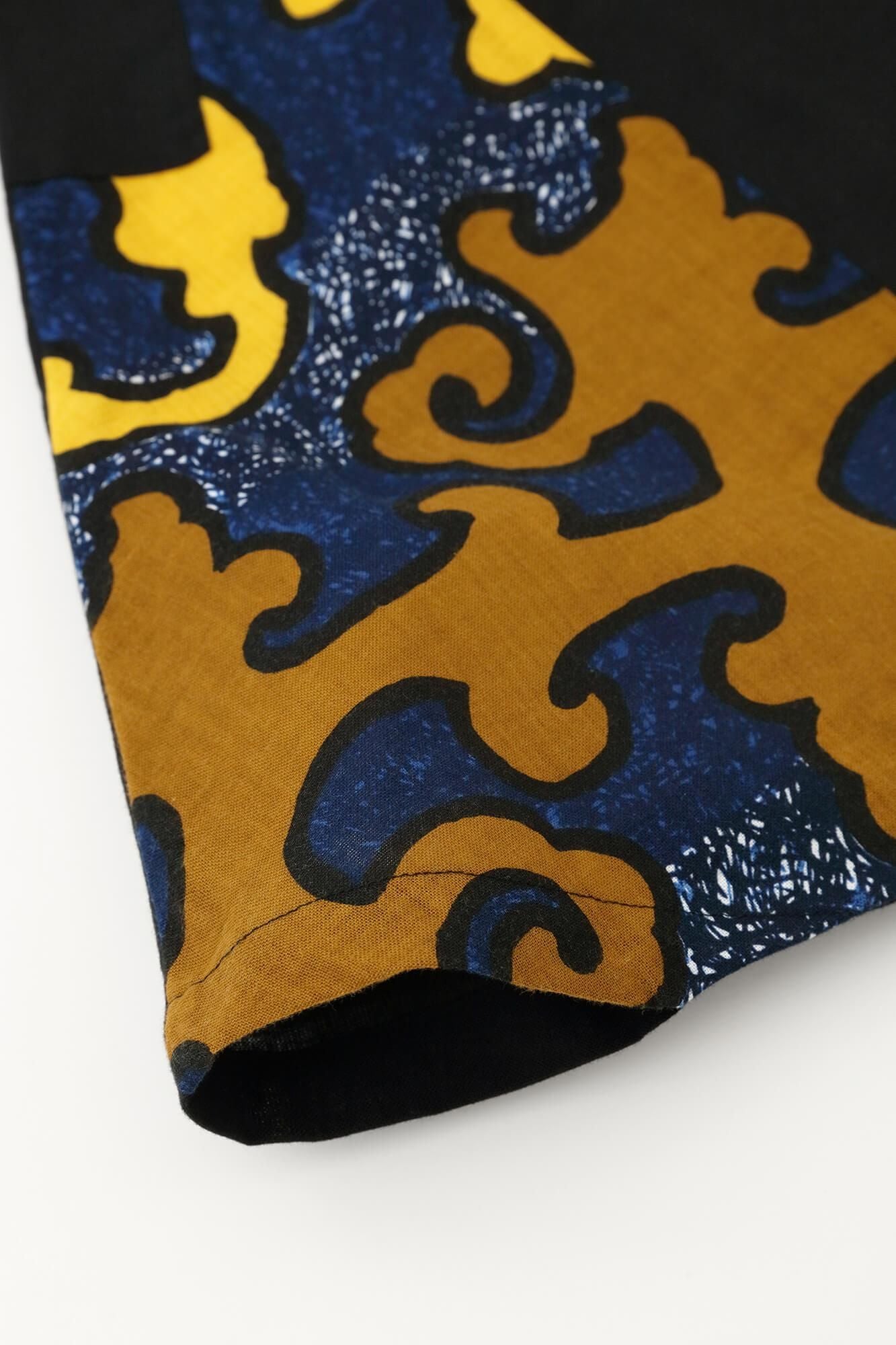 ●伊勢木棉 富士飛鼠褲／黑色×怒濤