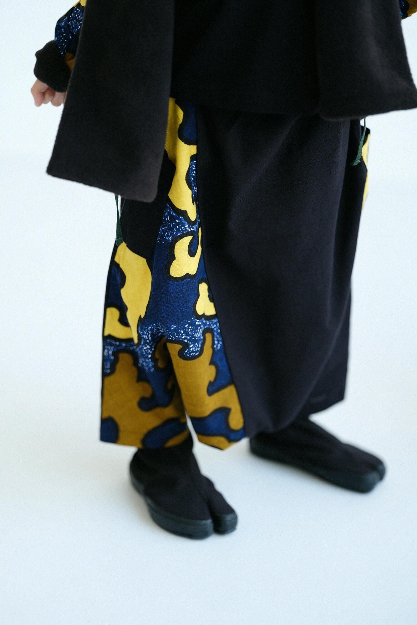 ●伊勢木棉 富士飛鼠褲／黑色×怒濤