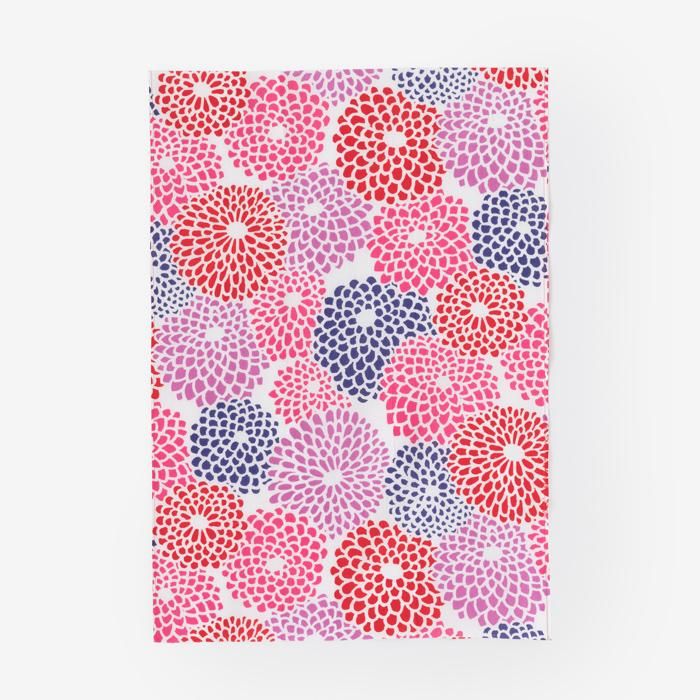 伊勢木棉圖案紋樣手巾（短版）/全菊 白色