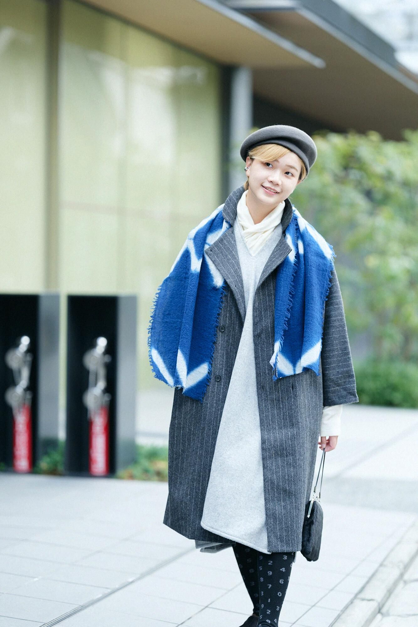 [仅在网络上提供] 浅井绞 (Shukuju) 披肩/板岛 (Ijime)