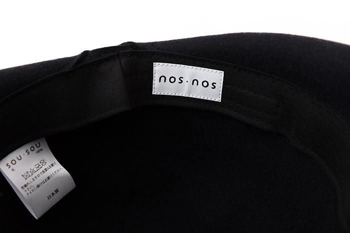 毛氈 寧寧 蝴蝶結帽／深藍色