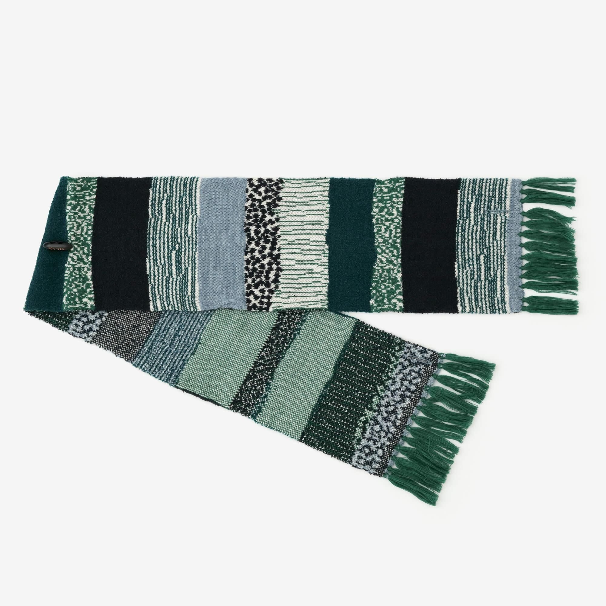 SOU・SOU ×MOONBAT 草編領巾／東山三十六峰 綠野