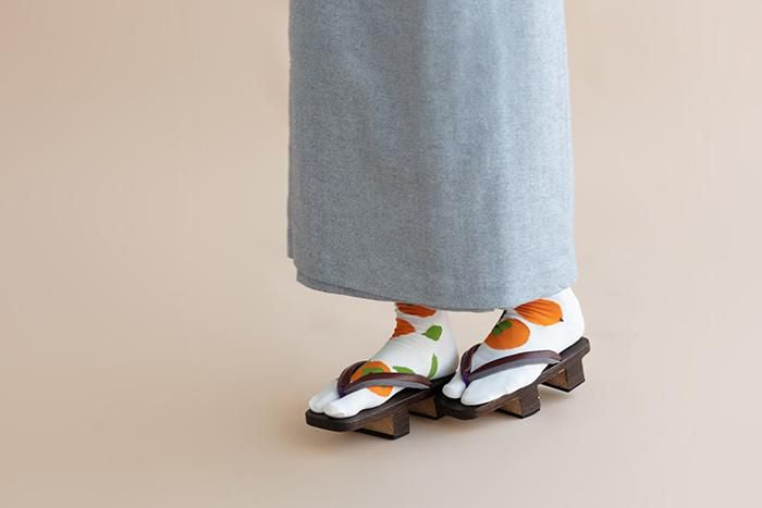 Tabi Socks (Mid-calf)／Persimmon【Men・Women】