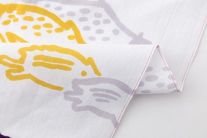 Isemomen Cotton Textile Handkerchief／Zodiac Handkerchief Year of the Boar Eggplant Color 2019