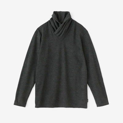 워셔블 울 천축 에리마키지반／짙은 회색