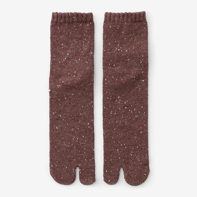 霜降り天竺（しもふりてんじく）足袋下（普通丈）／唐茶（からちゃ）【男・女性用】