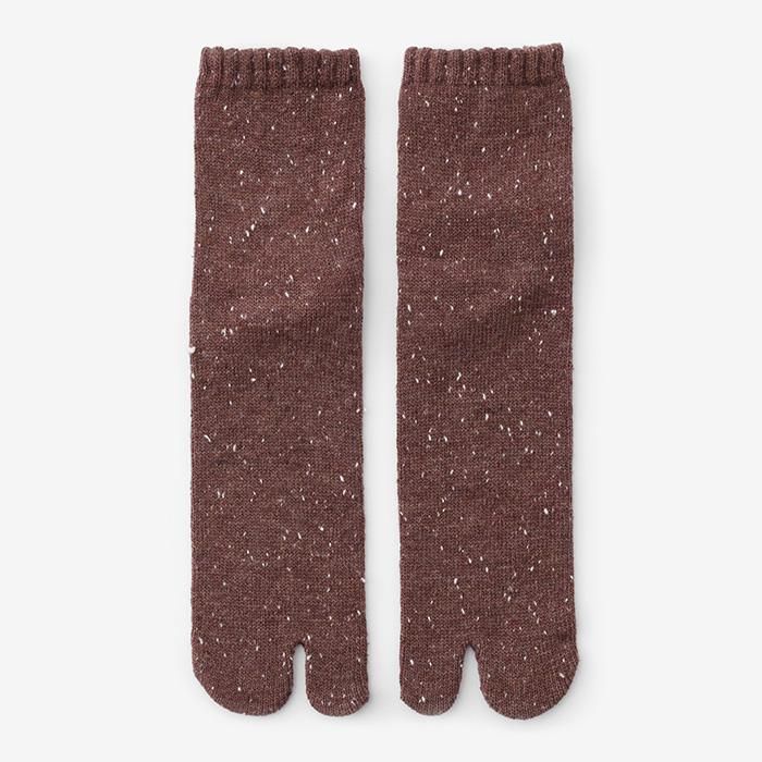 霜降り天竺（しもふりてんじく）足袋下（普通丈）／唐茶（からちゃ）【男・女性用】