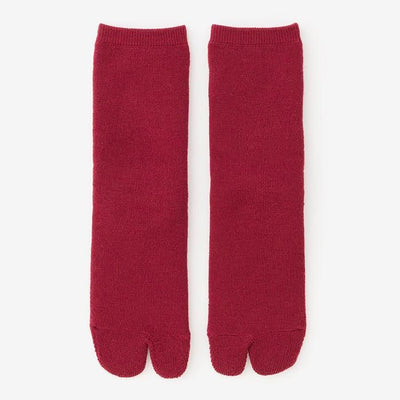 Pile Lining Tabi Socks (Mid-calf)／Dark Red【Men・Women】
