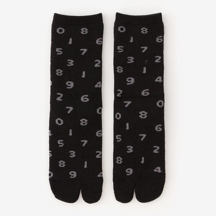 Pile Lining Tabi Socks (Mid-calf)／SO-SU-U Black【Men・Women】