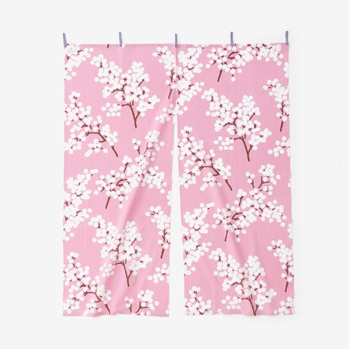 ISE Cotton Tenugui Noren 2 Largeurs / Nanten Usubeni