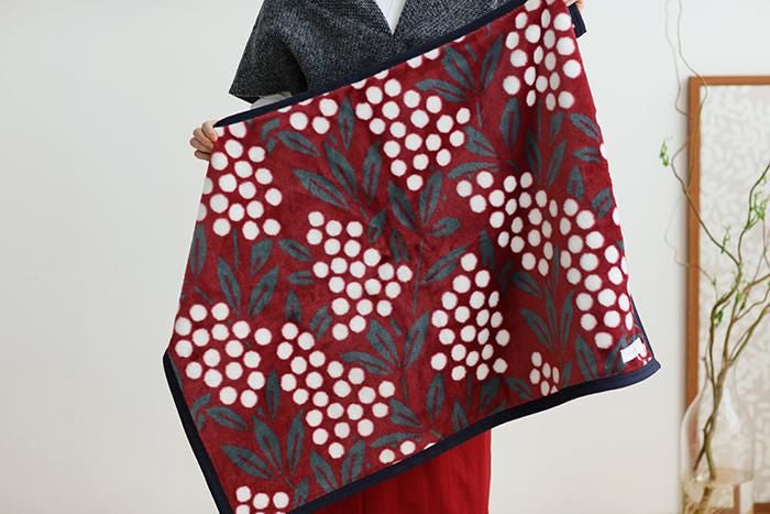 SOU・SOU×丸眞 小蓋毯／南天竹