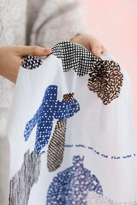 Ise Momen Textil-Tenugui/Speertaschenmuster