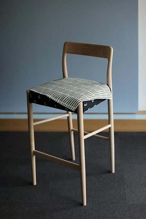 SOU・SOU×Coccole Tino Counter Chair／Wooden Clappers Sand Color【※Delivery in 1～3 months】