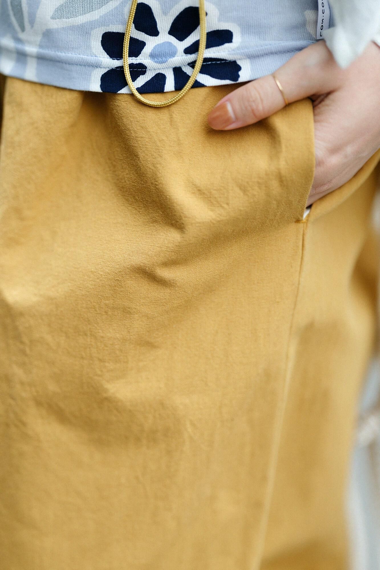 伊勢木綿 20/20 広形（ひろなり）もんぺ／芝翫茶（しかんちゃ）