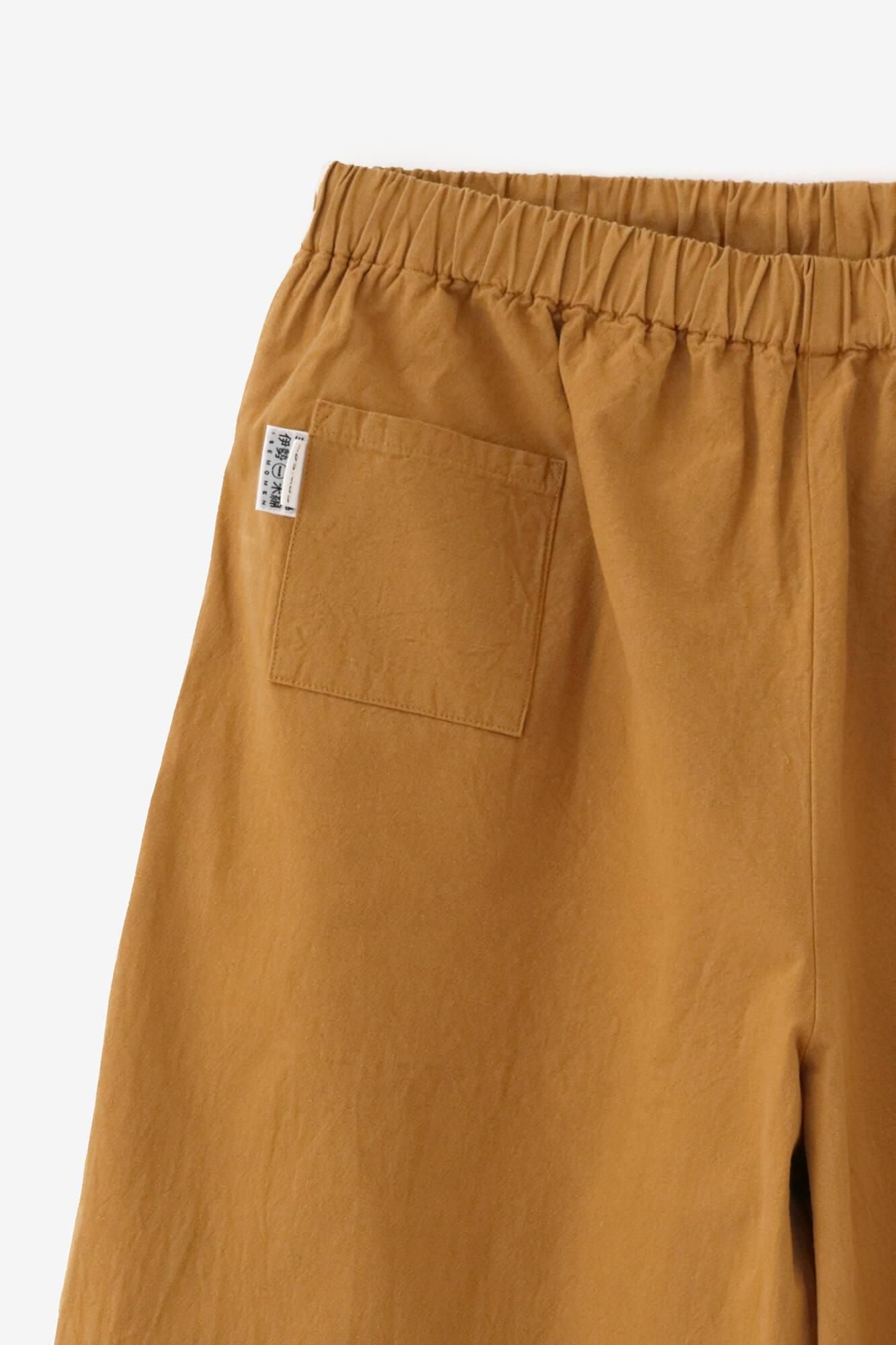 伊勢木綿 20/20 広形（ひろなり）もんぺ／芝翫茶（しかんちゃ）