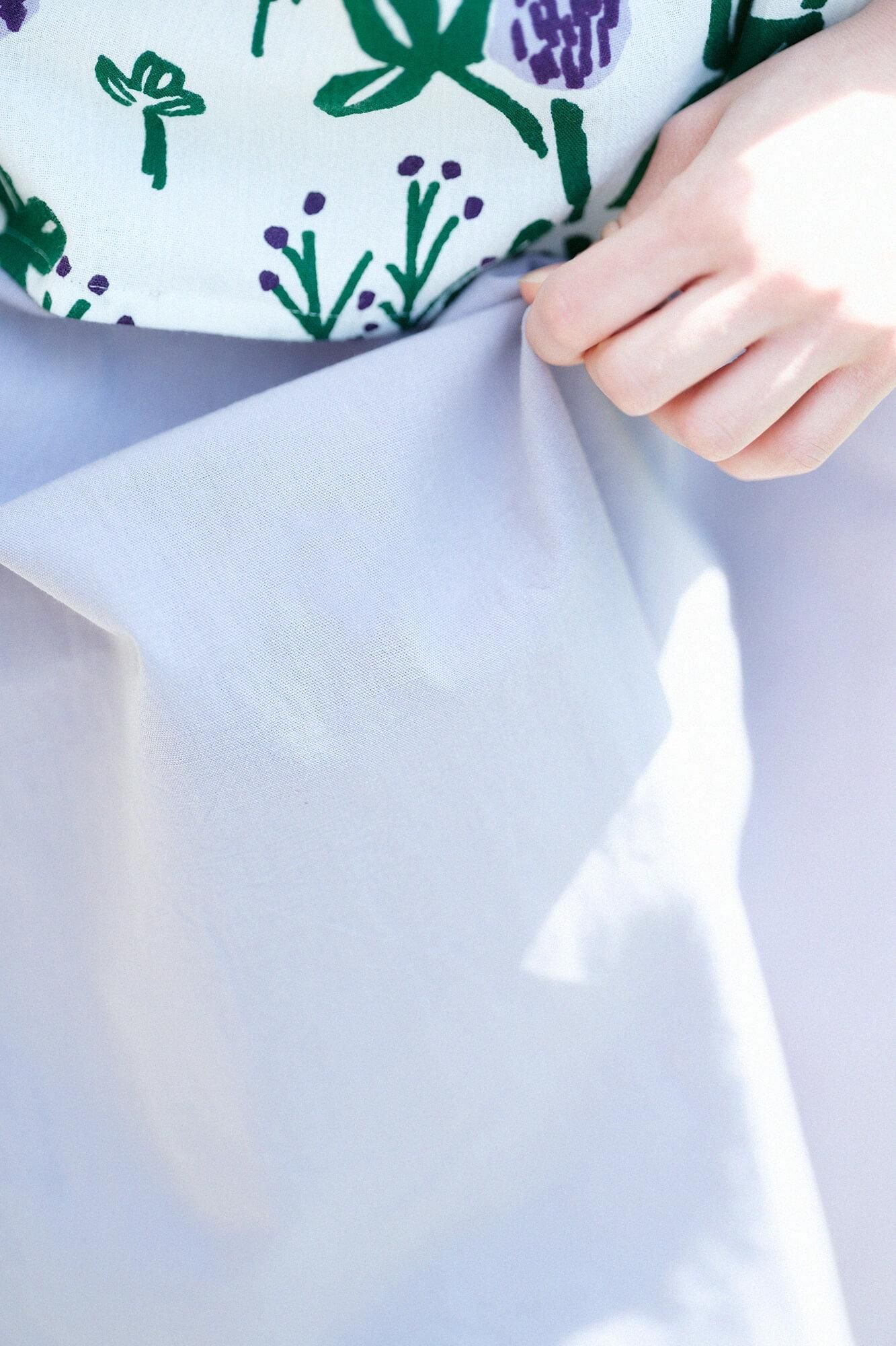 伊勢木綿 20/20 広形（ひろなり）もんぺ／淡藤鼠（うすふじねず）