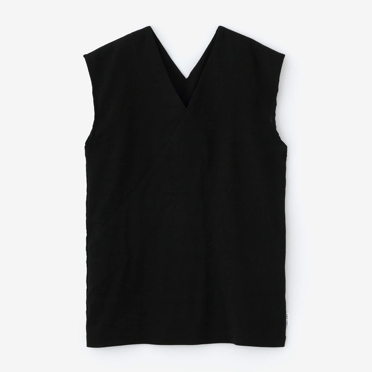 Chizimi Cotton 40/40 V-neck Shirt / Black