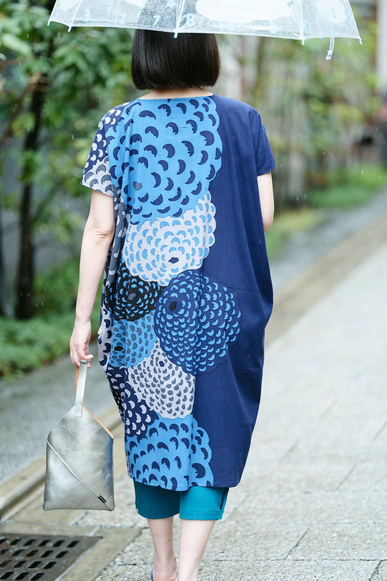 Chizimi Cotton 40/40 Skinny Pants / Marine Green