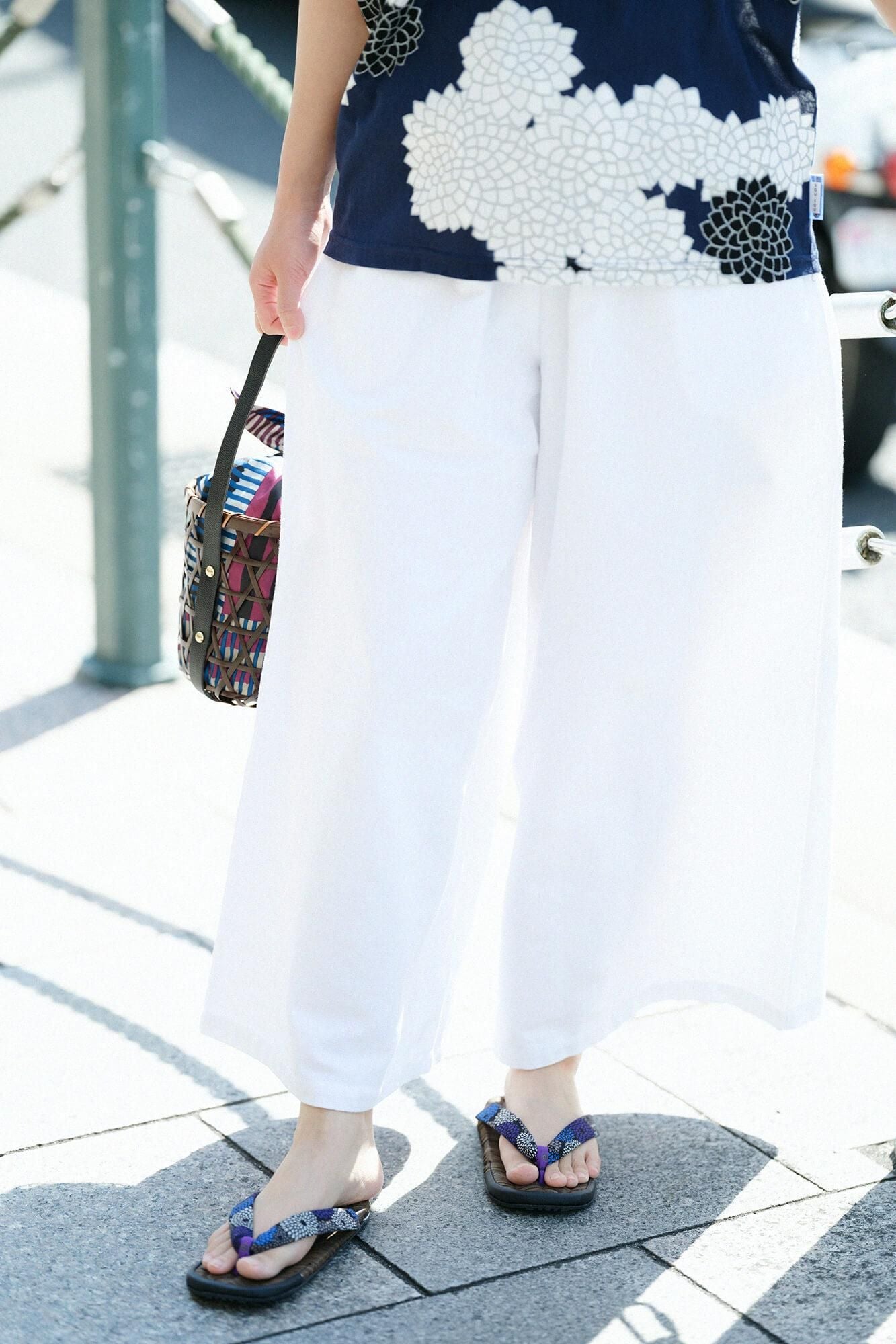 草履涼鞋 染竹／全菊 夜來