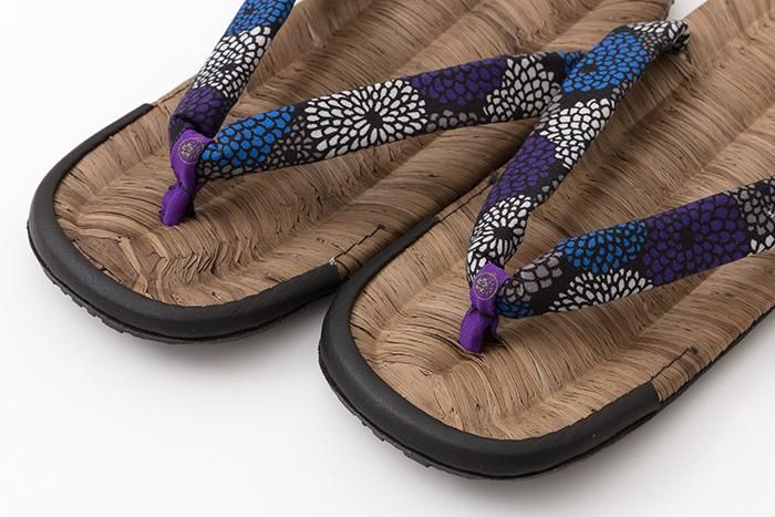 草履涼鞋 染竹／全菊 夜來