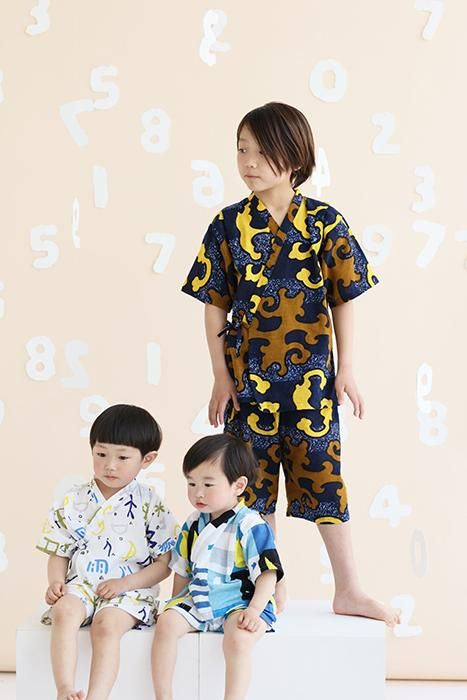 ●Isemomen Cotton Jinbei Set / Raging Billows