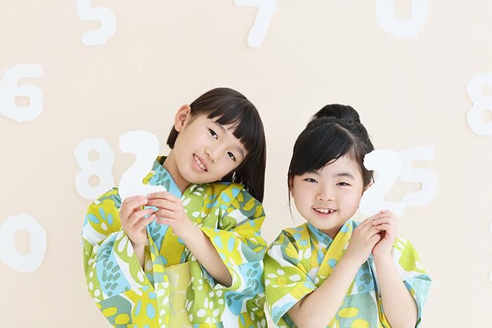 ●SOU・SOU× Kyoto Marubeni 소녀의 어린이 유카타/하나 아리 히나타