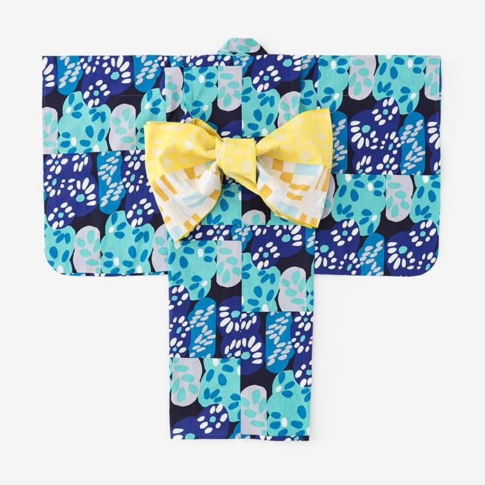 ●SOU・SOU× Kyoto Marubeni 소녀의 어린이 유카타/하나 아리 신나이