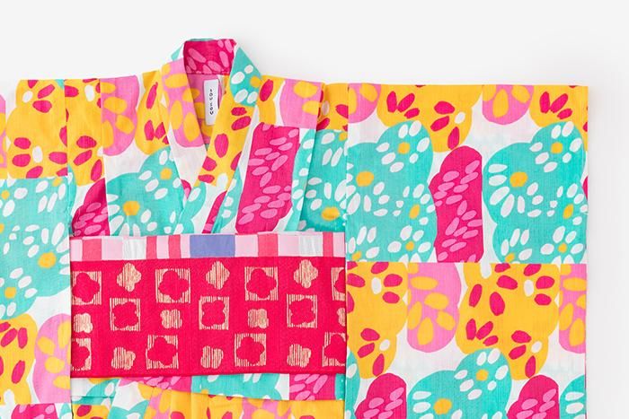 ●SOU・SOU× Kyoto Marubeni 소녀의 어린이 유카타/Hanaari muchu