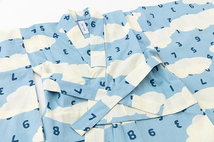 ●SOU・SOU× Kyoto Marubeni 소녀의 어린이 유카타/소수 토 쿠모 아조 오라