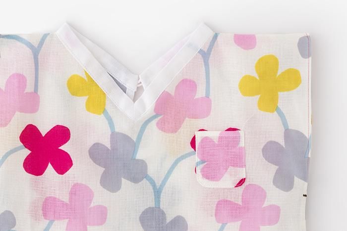 ●伊勢木棉 方形上衣／花遊戲