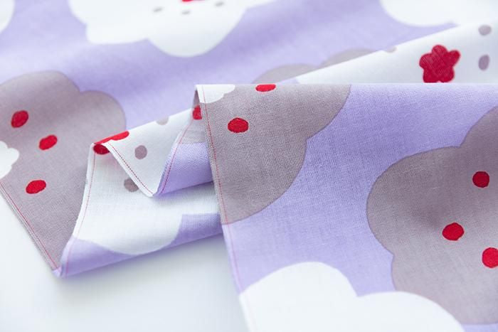 按重量出售的纺织品（伊势棉布手巾）/ Hohoemi 小紫红色 <50 厘米>