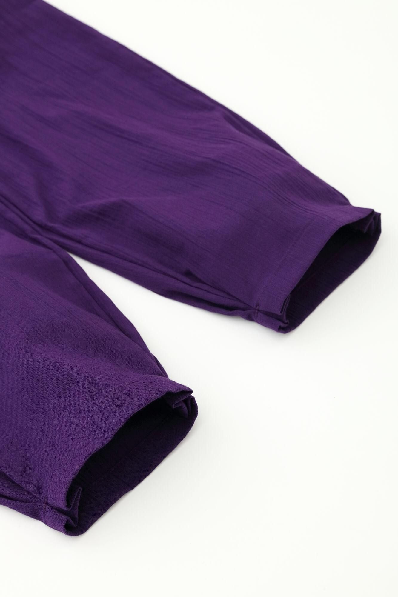 Chizimi Cotton 20/20 Monpe Workers Pants / Dark Purple