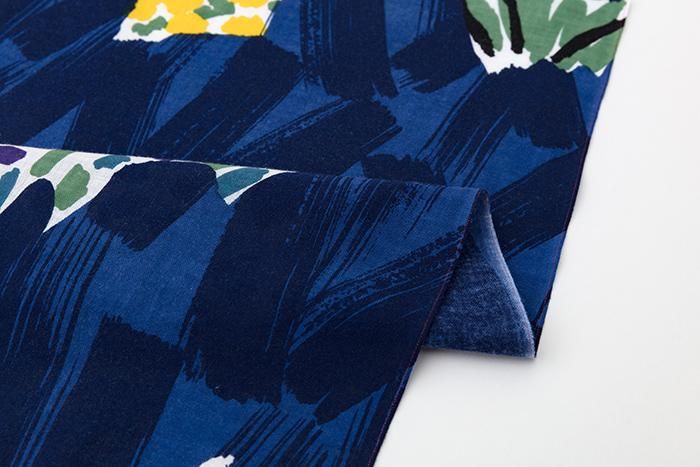 ISE Cotton Textile Tenugui / Fleurs sous-marine, Moon Dew