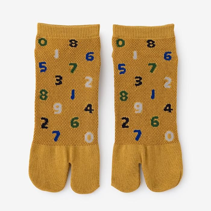 Chaussettes Kanoko Tabi (longueur de l'ANK) / So-Su-U Mustard Color (Karashiro)