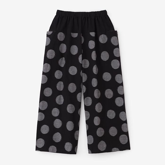 【極美品】SOU・SOU 久留米絣 帯もんぺ／すいぎょく 濡羽色×杢灰 S 久留米絣 帯もんぺ／すいぎょく 濡羽色（ぬればいろ）×杢灰（も