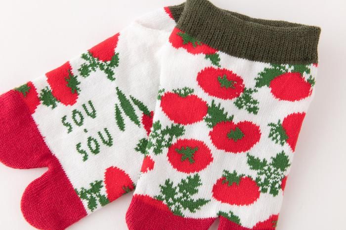 ●Tabi Socks for Kids Low-cut / Tomato【S・M・L】