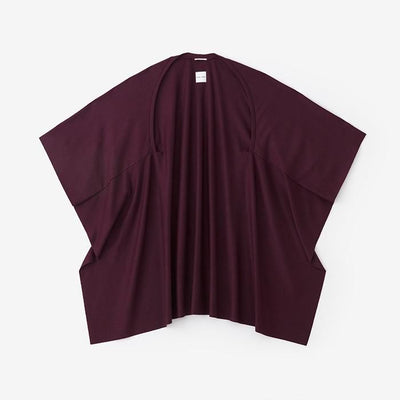 ウォッシャブルウール天竺 むささび／柘榴色（ざくろいろ）