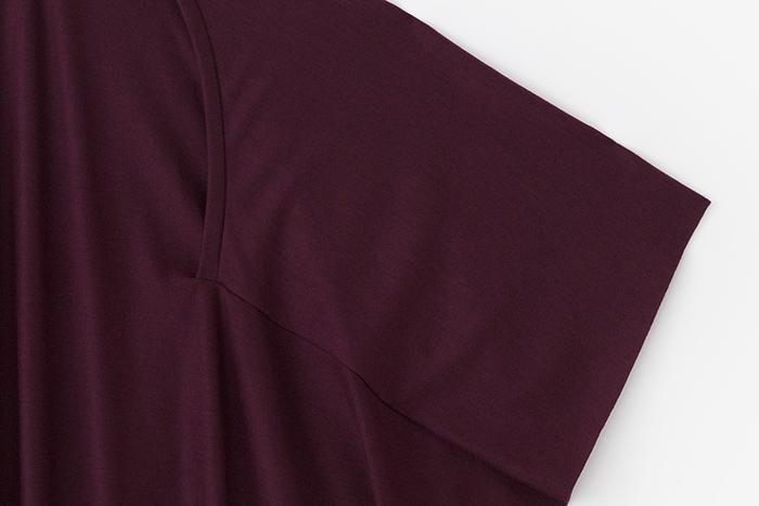 【官網限定】平針織 可洗羊毛飛鼠袖外披/酒紅色