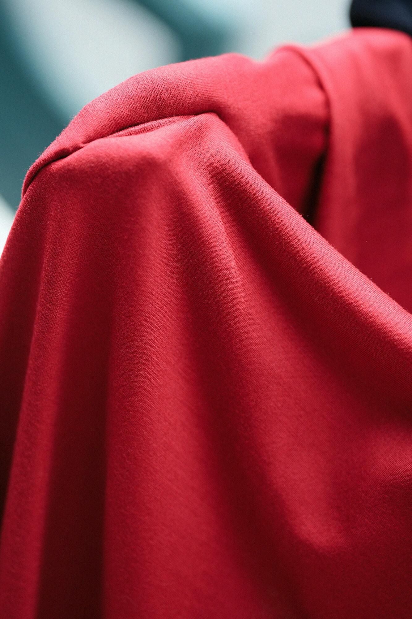 ウォッシャブルウール天竺 むささび／深緋（こきひ）