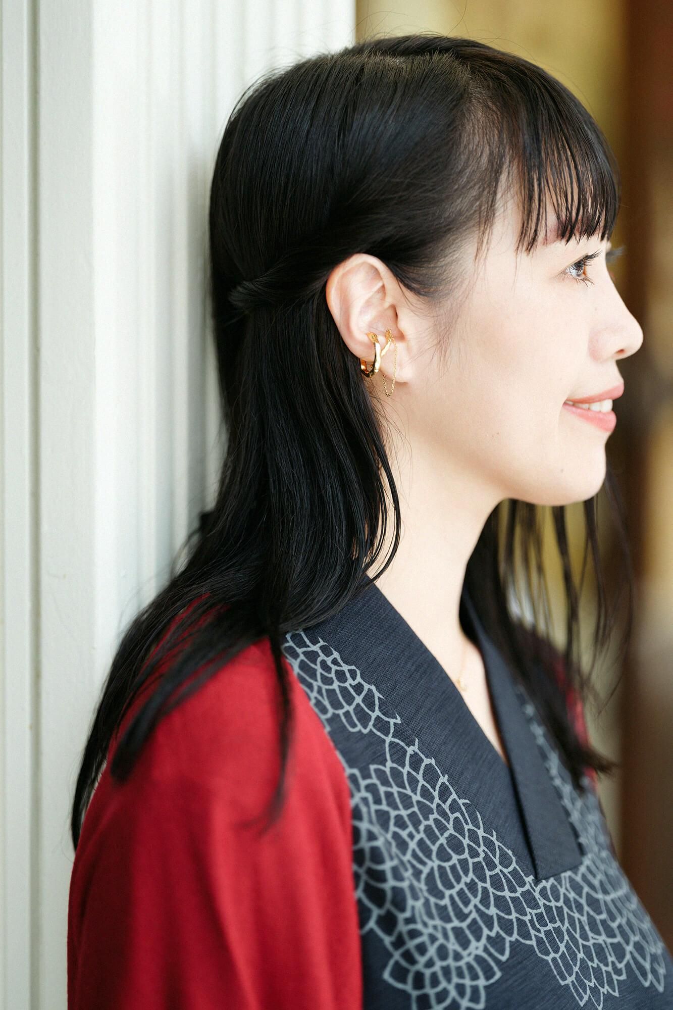 ウォッシャブルウール天竺 むささび／深緋（こきひ）