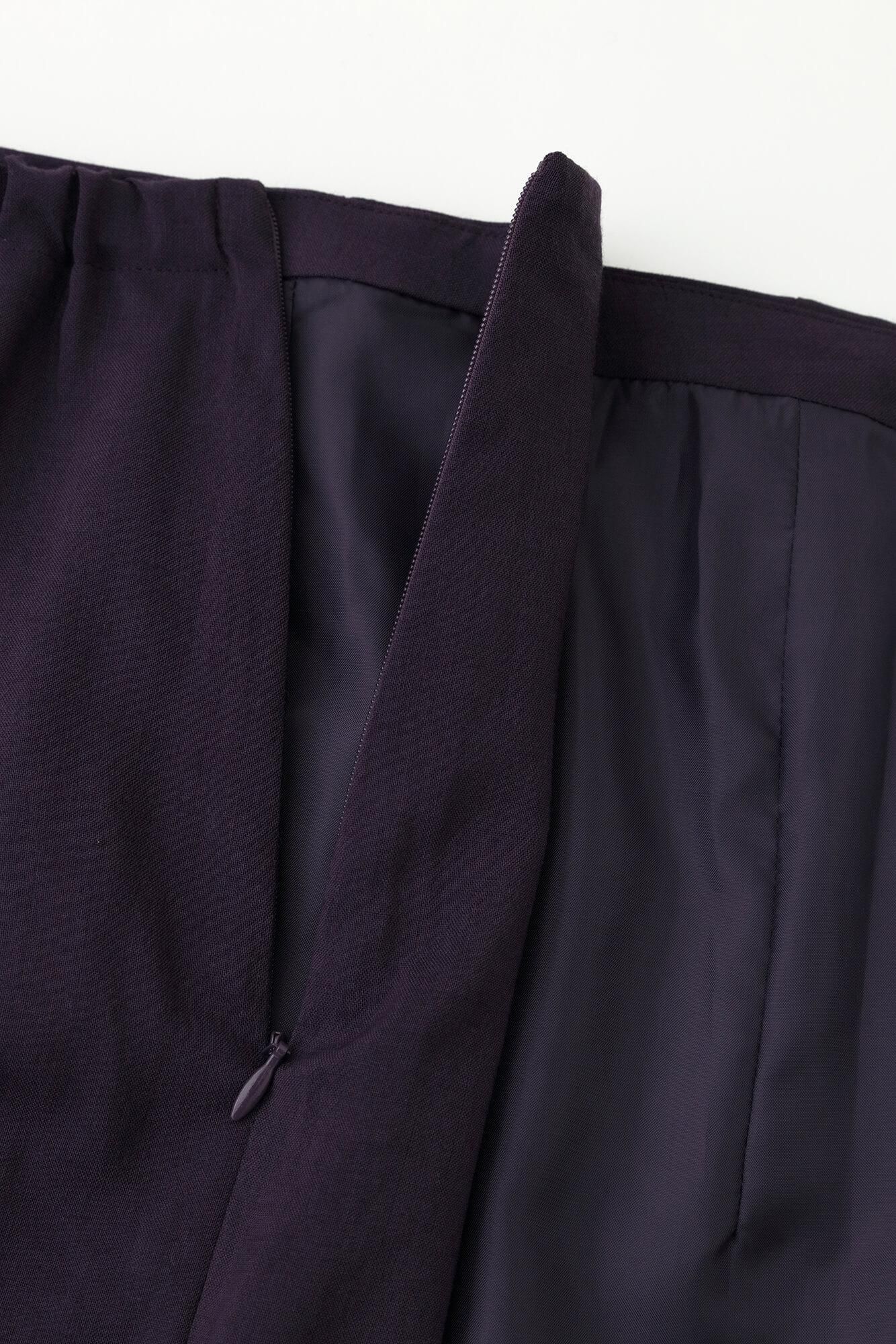 毛斯綸 裹裙／深紫色