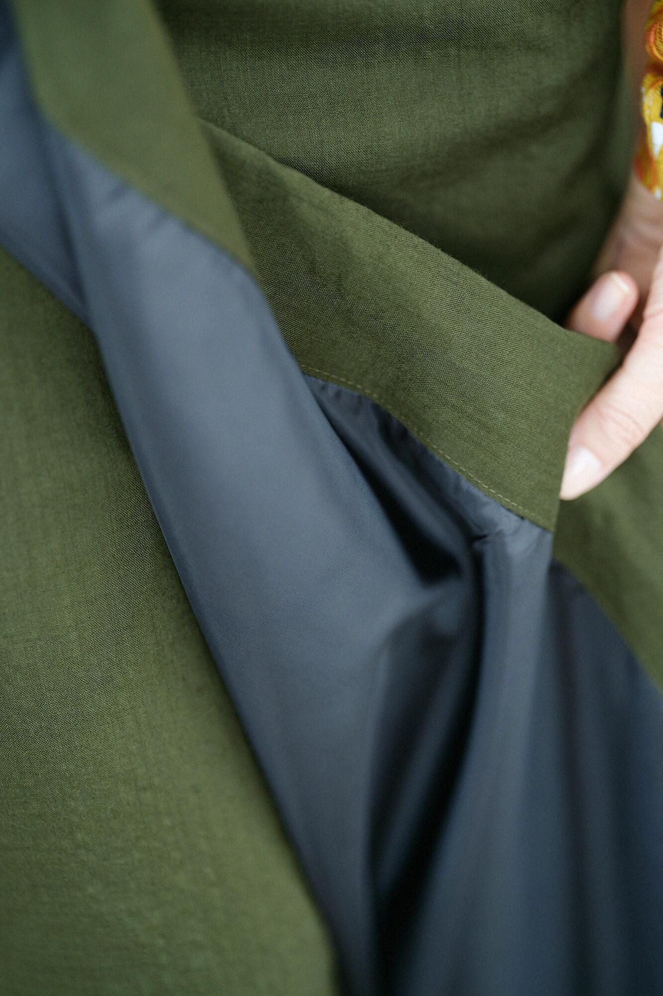 모슬린 코시키 스커트／짙은 초록색