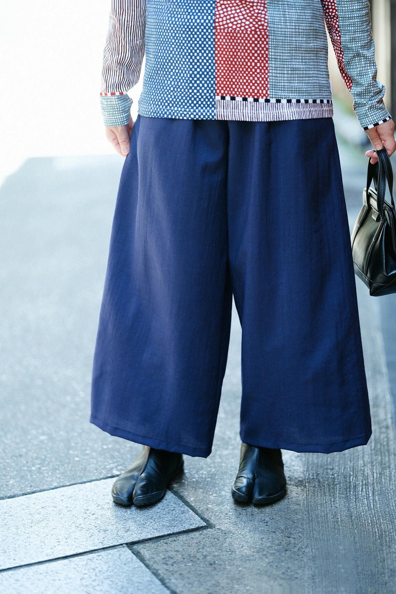 平纹细布宽蒙佩/深蓝色